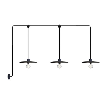 E-Snake EIVA Lampa zewnętrzna IP65 z 3 źródłami światła z podsufitką i kloszami Creative cables BPDE3MDR19-PDE3EL02NESM04DDNER-L