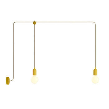 F-Snake EIVA Lampa zewnętrzna IP65 z 2 źródłami światła i podsufitką Creative cables BPDE2MDR13-PDE2PAMUSN06-L