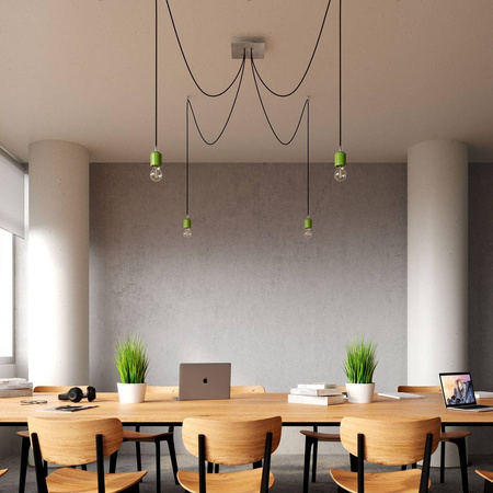 Duża kwadratowa podsufitka maskownica Rose-One, 200 mm, 4 otwory i 4 otwory boczne Creative cables BKROQ204F-KROQ204F114