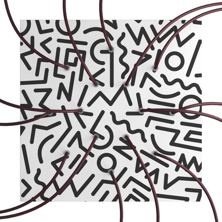 Kwadratowa podsufitka maskownica sufitowa XXL Rose-One, 400 mm, 14 otworów i 4 otwory boczne- PROMOCJA Creative cables BKROQ4014F-PROMO-KROQ4014F202