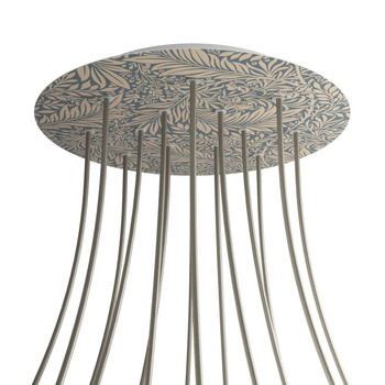 Duża okrągła podsufitka maskownica sufitowa XXL Rose-One, średnica 400 mm, 14 otworów i 4 otwory boczne - PROMOCJA Creative cables BKROR4014F-PROMO-KROR4014F302