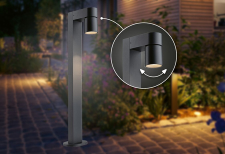 Oprawa ogrodowa KIMU LED 2X8W 2X750lm 3000K IP44 230V antracyt aluminium