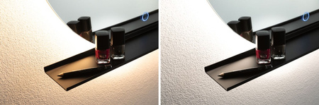 Lustro łazienkowe z półką MIRO LED 11W DIM 500lm 2700/4000/6500K 500mm IP44 230V czarny