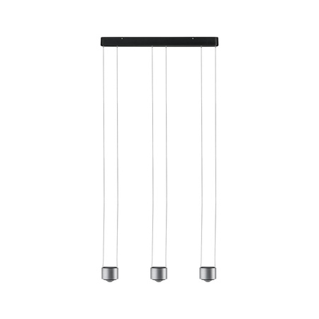 Lampa wisząca ALDAN LED DIM 3x9W 3X450lm 2700K 230V czarny / szczotkowane aluminium