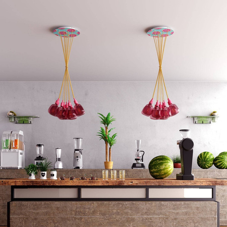 Duża okrągła podsufitka maskownica sufitowa XXL Rose-One, średnica 400 mm, 9 otworów i 4 otwory boczne - PROMOCJA Creative cables BKROR409XF-PROMO-KROR409XF201