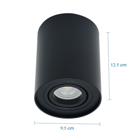 OPRAWA NATYNKOWA TUBA RUCHOMA GU10 CZARNA ULDL64 Unilight