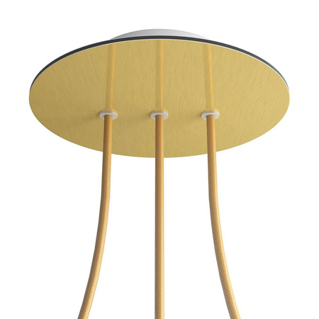 Duża okrągła podsufitka rozeta sufitowa Rose-One, średnica 200 mm, 2 otwory i 4 otwory boczne Creative cables BKROR203LF-KROR203LF107