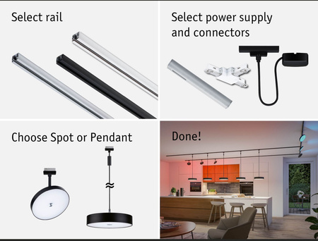 URail ZB Pendel Hildor RGBW 10W Sz m PAULMANN PL95681