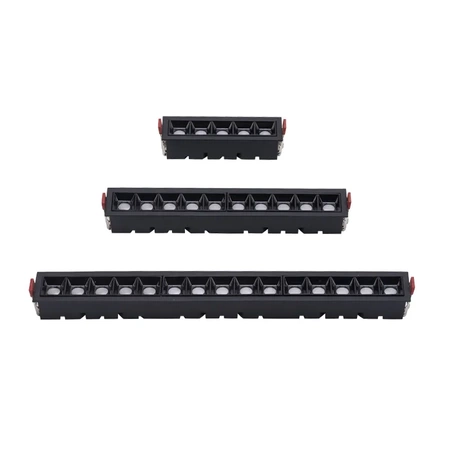 Oprawa liniowa ZANO RUCHOMY CZARNA wpuszczana LED 17cm-10W ULDL315