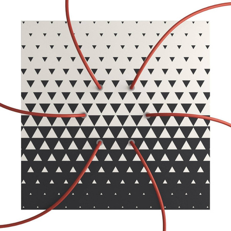 Kwadratowa podsufitka maskownica sufitowa XXL Rose-One, 400 mm, 6 otworów i 4 otwory boczne- PROMOCJA Creative cables BKROQ406F-PROMO-KROQ406F205