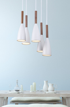 Maxlight p0147  lampa wisząca soft 5 biała