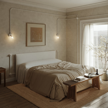 Podstawa porcelanowa do gniazdka i przełącznika / włącznika kompatybilna z Creative-Tubes - od 1 do 4 wyjść Creative cables BPBASEF-PBASE2FILBIA