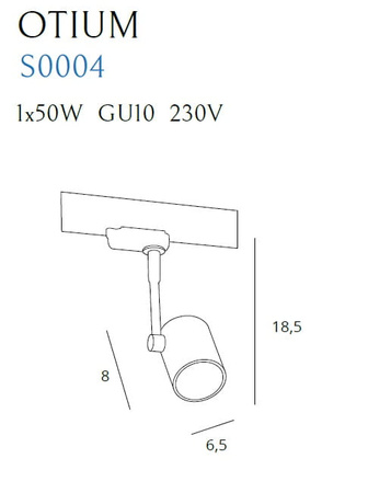 Maxlight Otium S0004 Oprawa Do Szynoprzewodu Biała