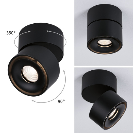 Oprawa sufitowa SPIRCLE LED 8W 550lm 36st. 3000K 230V czarny mat/ aluminium