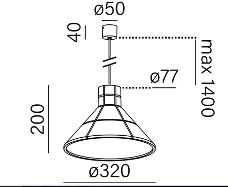 FLARED cast G 20 LED M927 zwieszany czarny 59921-M927-D9-00-12 AQForm