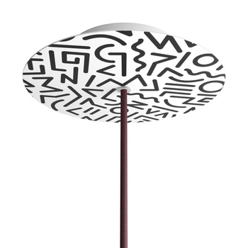 Duża okrągła podsufitka rozeta sufitowa Rose-One, średnica 200 mm, 1 otwór centralny i 4 otwory boczne  - PROMOCJA Creative cables BKROR201F-PROMO-KROR201F202