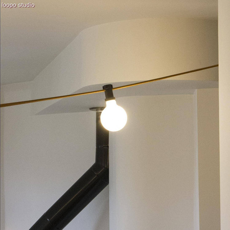 Kabel elektryczny do łańcuchów świetlnych w oplocie błyszczącym Bursztyn CM22 Creative cables XZ15CM22