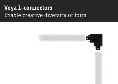 Łącznik szynowy L VEYA system 48V DC czarny matowy / tworzywo sztuczne PAULMANN PL95723