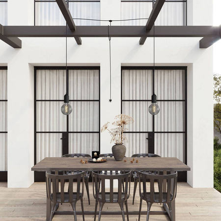 T-Snake EIVA przenośna lampa zewnętrzna IP65 z 2 źródłami światła Creative cables BPSE2MDR16-PSE2PABKSM04