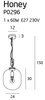 Maxlight Honey Smoky P0296 Lampa Wisząca