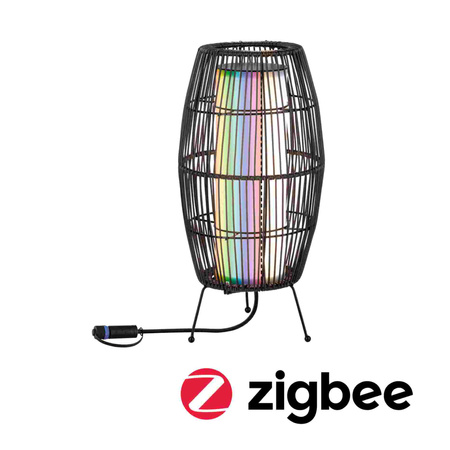 Oprawa ogrodowa Plug & Shine KOSZ BOHO 400mm SH Zigbee 3.2W RGBW IP44 24V czarny / metal PAULMANN PL94754