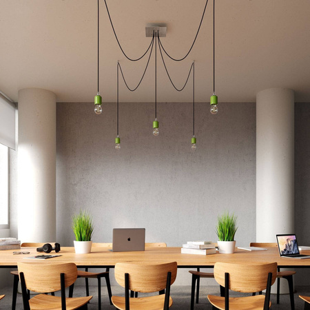 Duża kwadratowa podsufitka maskownica Rose-One, 200 mm, 5 otworów i 4 otwory boczne Creative cables BKROQ205F-KROQ205F113