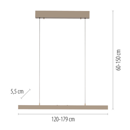 Lampa Wisząca Mosiądz ADRIANA COMFORT LIFT 003902-032877 Newgarden