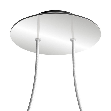 Duża okrągła podsufitka rozeta sufitowa Rose-One, średnica 200 mm, 2 otwory centralne i 4 otwory boczne Creative cables BKROR202F-KROVNR202F112