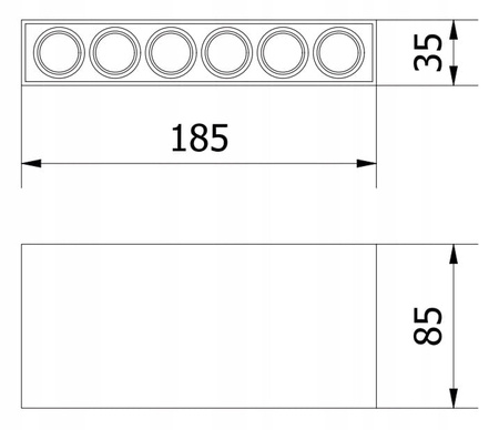 Oprawa natynkowa Led spot 15W CZARNY 1420lm 4000k GARTEMIDA Unilight