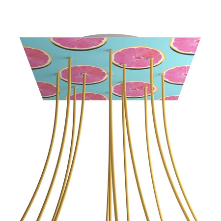 Kwadratowa podsufitka maskownica sufitowa XXL Rose-One, 400 mm, 12 otworów i 4 otwory boczne- PROMOCJA Creative cables BKROQ4012F-PROMO-KROQ4012F204