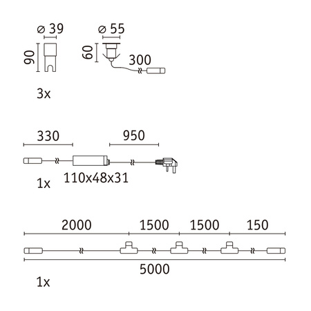 Outd Plug+Shine FloorMini Set IP67 PG PAULMANN PL94907