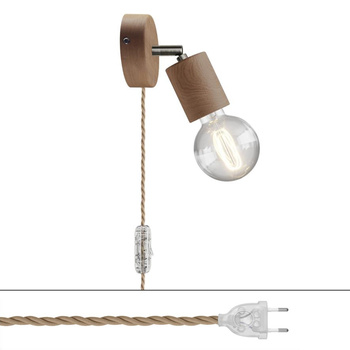 Lampa Spostaluce regulowana drewniany przegub Creative cables B-APL2FC2LNTR-6-APL2FC2L01TTISEUTTN06