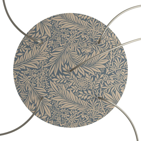 Duża okrągła podsufitka maskownica sufitowa XXL Rose-One, średnica 400 mm, 5 otworów i 4 otwory boczne - PROMOCJA Creative cables BKROR405PF-PROMO-KROR405PF302