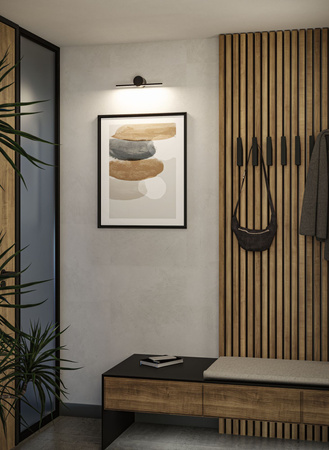 Oprawa ścienna SAVA LED nad lustro 4,2W 250lm 3000K 300mm IP44 230V czarny matowy / metal PAULMANN PL75410