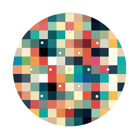 Duża okrągła podsufitka maskownica sufitowa XXL Rose-One, średnica 400 mm, 15 otworów i 4 otwory boczne - PROMOCJA Creative cables BKROR4015F-PROMO-KROR4015F201