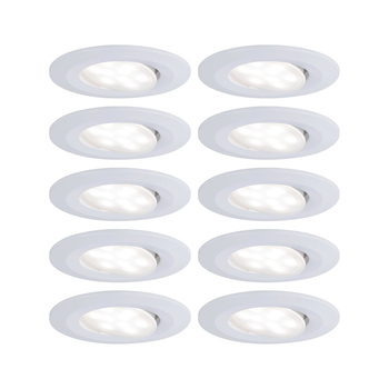 Zestaw opraw do wbudowania CALLA LED DIM 10X5.2W 460lm okrągła wychylna 4000K IP65 230V biały matowy PAULMANN PL99924