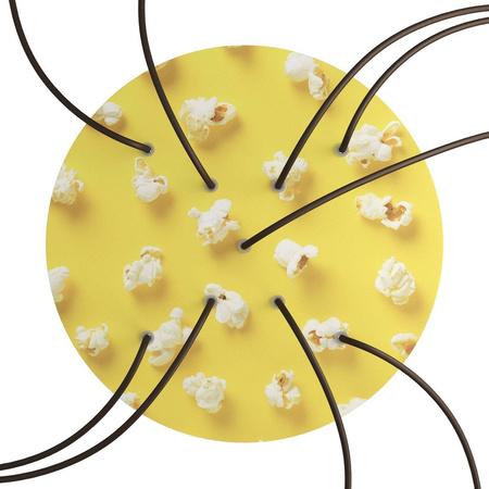 Duża okrągła podsufitka maskownica sufitowa XXL Rose-One, średnica 400 mm, 9 otworów i 4 otwory boczne - PROMOCJA Creative cables BKROR409XF-PROMO-KROR409XF203