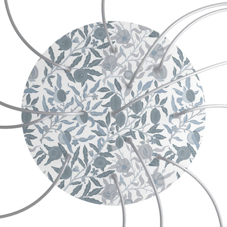 Duża okrągła podsufitka maskownica sufitowa XXL Rose-One, średnica 400 mm, 12 otworów i 4 otwory boczne - PROMOCJA Creative cables BKROR4012F-PROMO-KROR4012F301