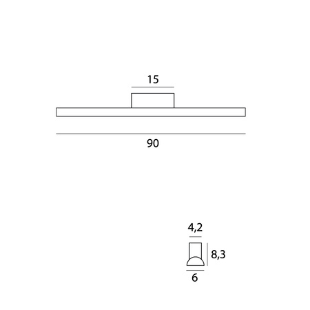 Maxlight c0242 kinkiet tampa 90cm 27w ip44 3000k