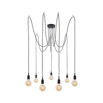 Lampa wisząca KETIL Neordic E27 max. 7x60W IP20 230V czarny / metal / tworzywo sztuczne