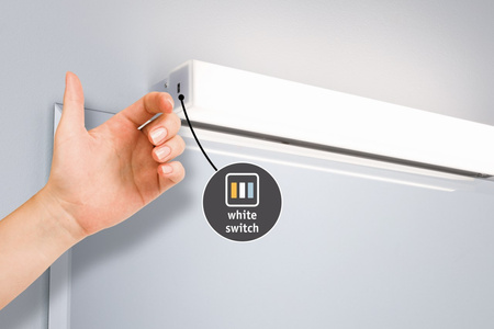 Oprawa ścienna LUNO LED nad lustro 6W 550lm 400mm 2700/4000/6500K IP44 230V biały / aluminium