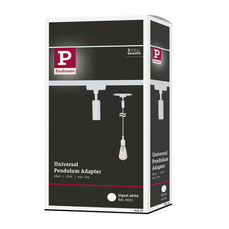 Adapter uniwersalny do szynoprzewodu URail max. 100W 230V biały RAL9003 / metal PAULMANN PL95655