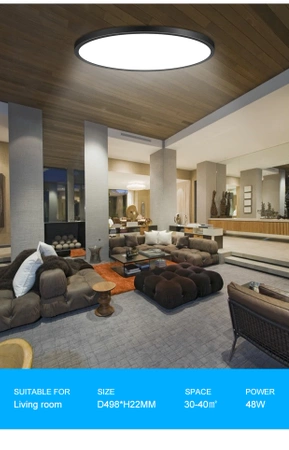 Plafon duze SLIM 80CM NOTSUOH CZARNY Unilight