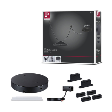 Zestaw instalacyjny z transformatorem systemu ULine max.60W 230V/48V czarny / aluminum PAULMANN PL94628