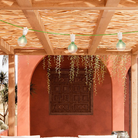 EIVA zewnętrzna lampa sznurkowa IP65 z 3 źródłami światła i różą Creative cables BPDE3EIVA2MDR23-PDE3BIEIVA2BSX08-L