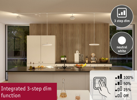 Reflektor na szynoprzewód URail HILDOR LED DIM 15W 850lm 4000K 230V biały / metal