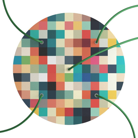 Duża okrągła podsufitka maskownica sufitowa XXL Rose-One, średnica 400 mm, 5 otworów i 4 otwory boczne - PROMOCJA Creative cables BKROR405PF-PROMO-KROR405PF201