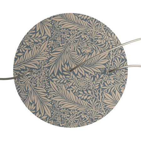 Duża okrągła podsufitka maskownica sufitowa XXL Rose-One, średnica 400 mm, 3 otwory w linii i 4 otwory boczne - PROMOCJA Creative cables BKROR403LF-PROMO-KROR403LF302