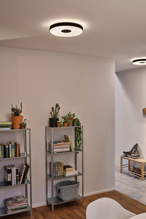 Plafoniera PURIC PANE LED 22W 400 mm 3-STEP DIM 2600lm / 400lm 2700K 230V  czarny / szary / metal