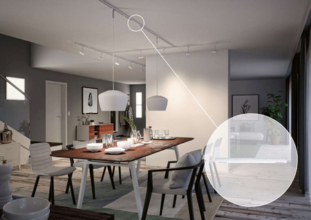 Zasilanie środkowe systemu URail max.1000W 230V biały RAL9003 / tworzywo sztuczne PAULMANN PL95643